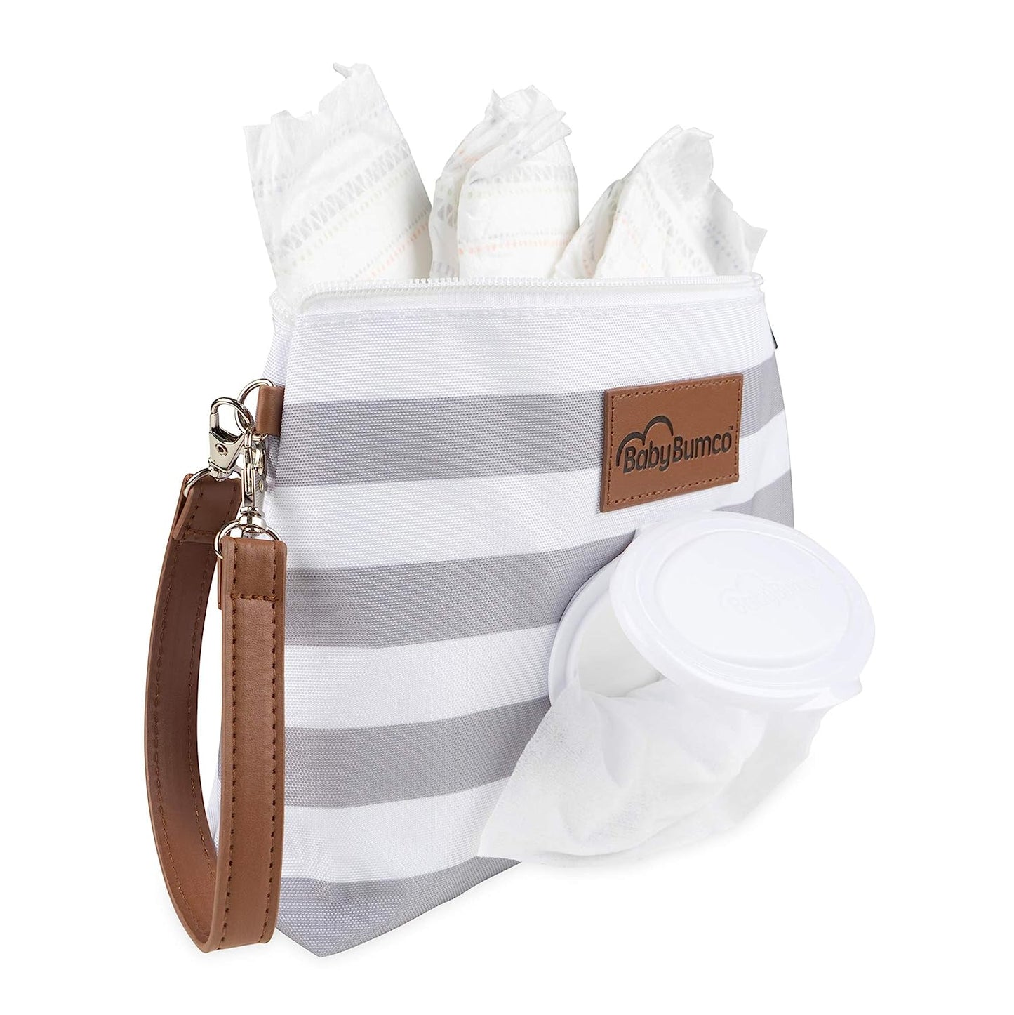 Bumco Diaper Clutch (Gray Stripe)