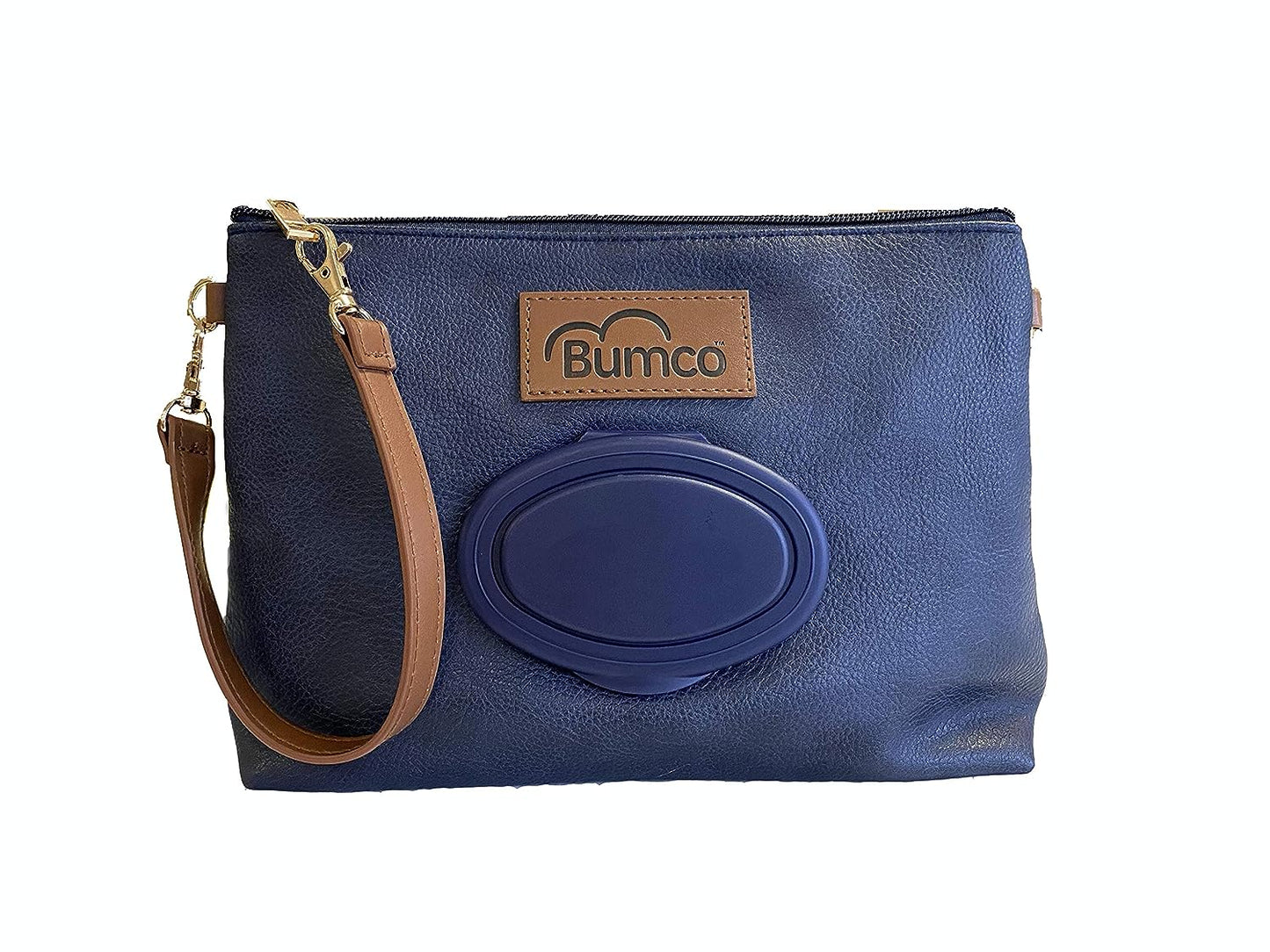 Bumco Vegan Leather Crossbody Diaper Clutch (Navy)