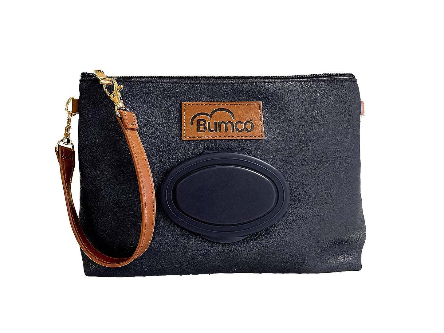 Bumco Vegan Leather Crossbody Diaper Clutch (Black)