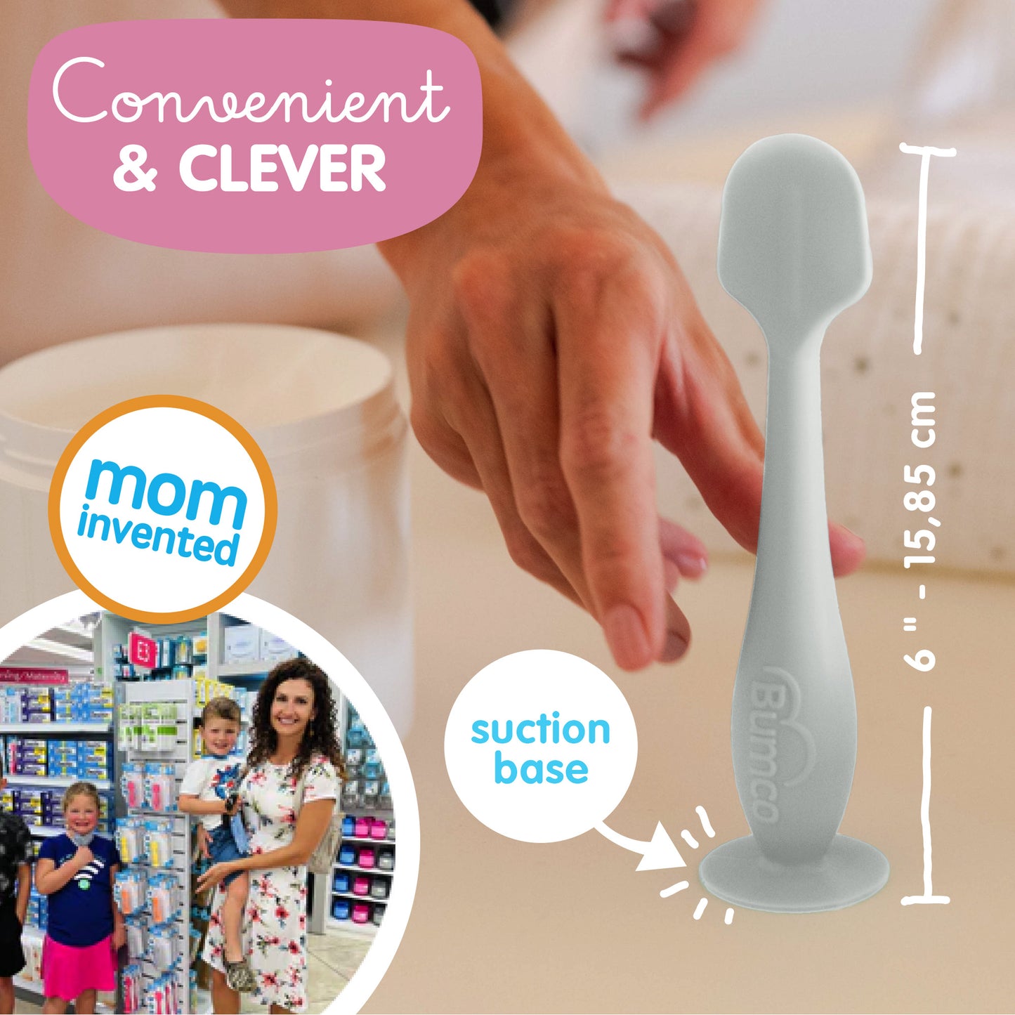 Bumco Original Baby Bum Brush (Grey)