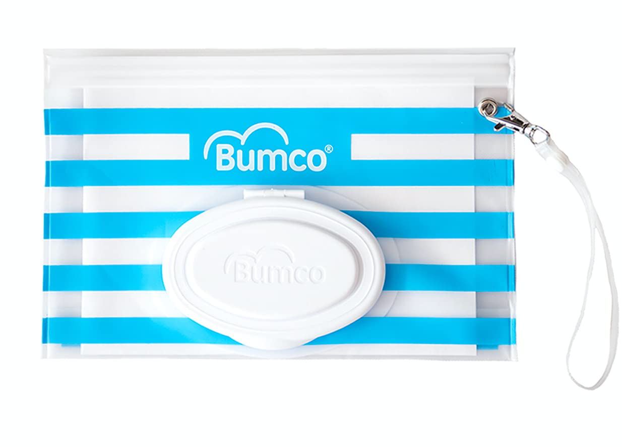 Bumco Airtight Wipes Dispenser (Blue Stripe)