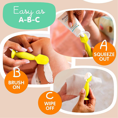 Bumco Mini Baby Bum Brush with Travel Case (Yellow)
