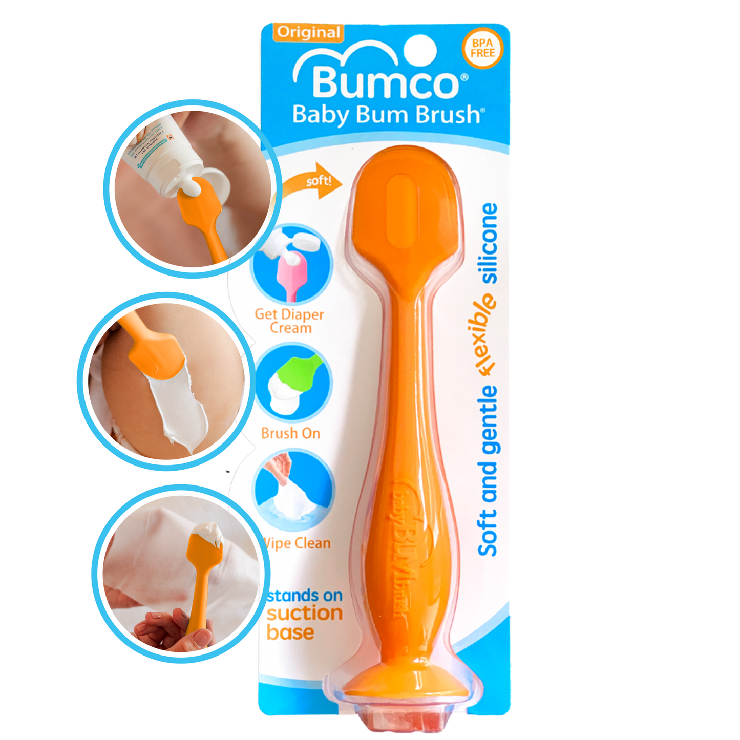 Bumco Original Baby Bum Brush (Orange)