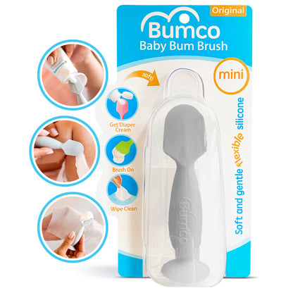 Bumco Mini Baby Bum Brush with Travel Case (Gray)
