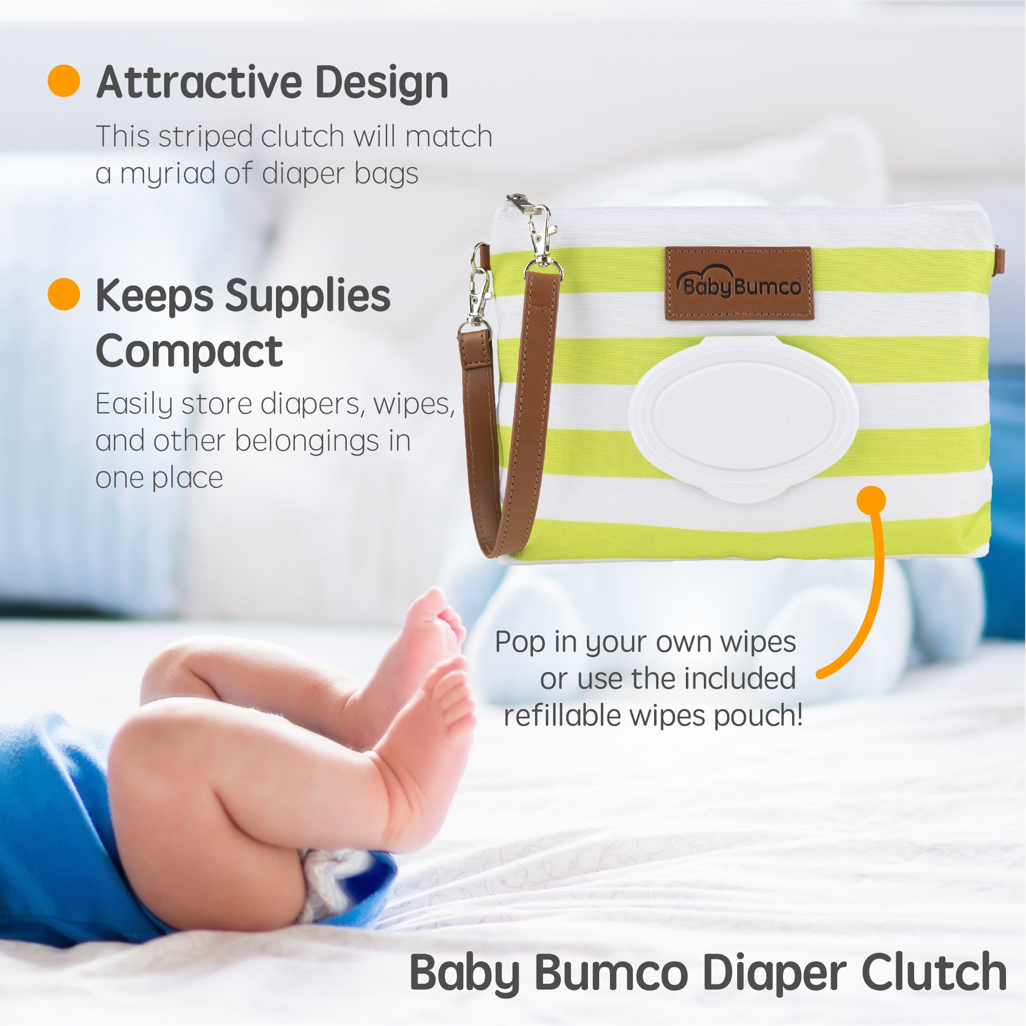 Bumco Diaper Clutch Green